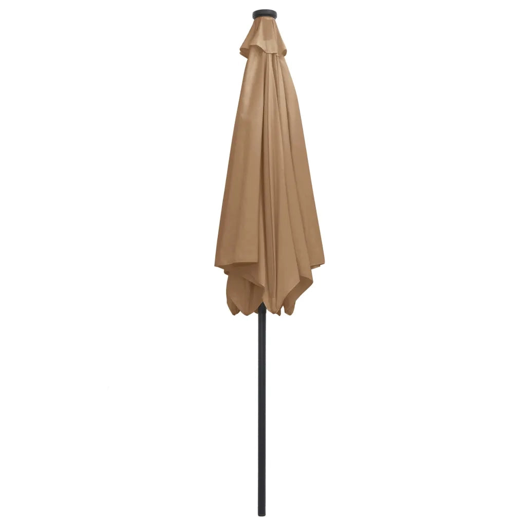 Ombrellone con Luci a LED-Ombrello da giardino e Palo Alluminio 300 cm Grigio Talpa