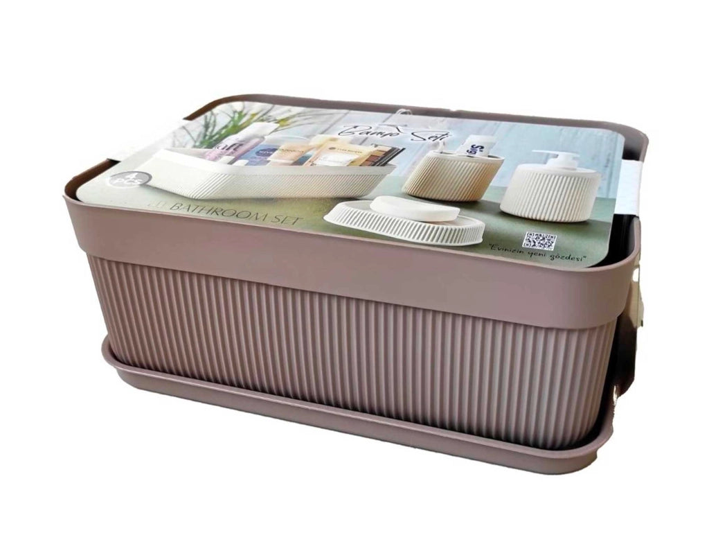 Set Bagno Akitaink 4 Accessori con Dispenser Sapone