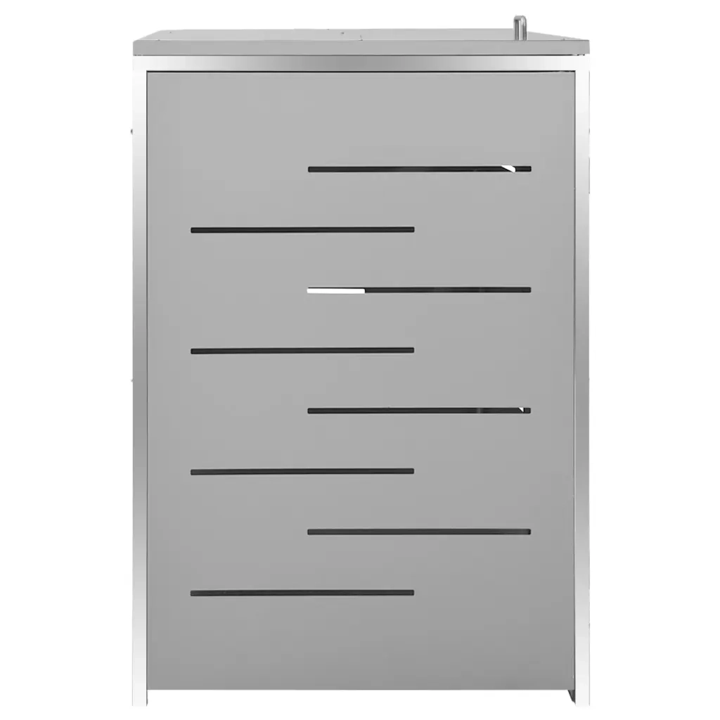 Copribidone per Spazzatura Singolo 69x77,5x112,5cm Acciaio Inox 149560