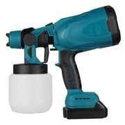 Trade Shop - Pistola A Spruzzo Elettrica A Batteria Vernice 800 Ml A Doppia Batteria 18 V -
