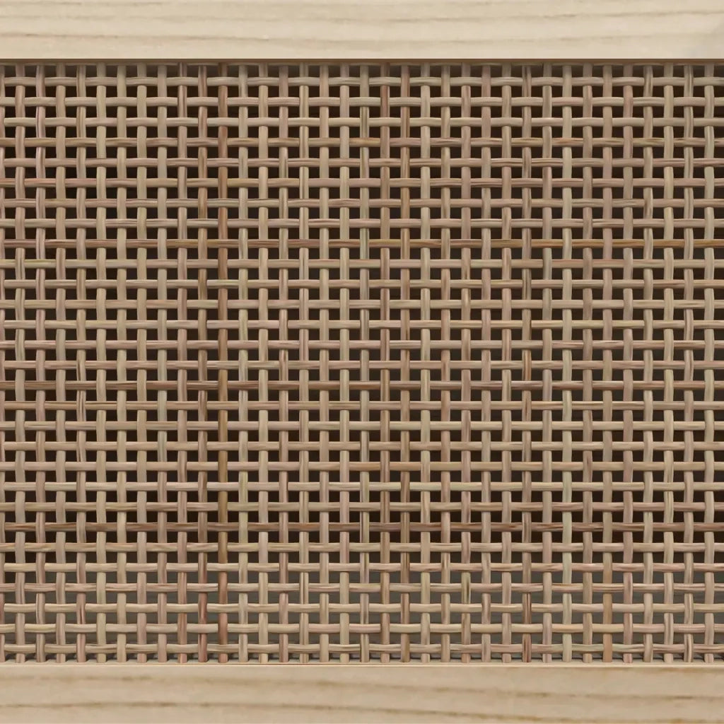 Mobile TV | Armadietto TV | Mobile Porta TV Nero 80x30x40 cm Massello Pino e Rattan Naturale