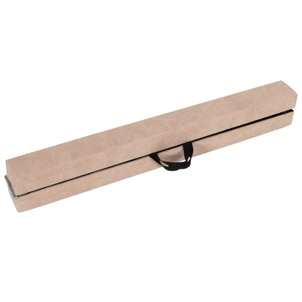 Trave di equilibrio pieghevole 270 x 10 x 7,5 cm per bambini e adolescenti realizzata in comoda schiuma design antiscivolo pelle scamosciata marrone 20_0013286