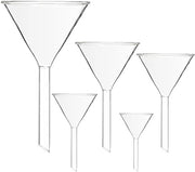 Treccia di Vetro - 5 Pezzi - Treccia di Polvere - Treccia di Liquido - Treccia di Laboratorio - Adatto per Chimica - Treccie di Laboratorio