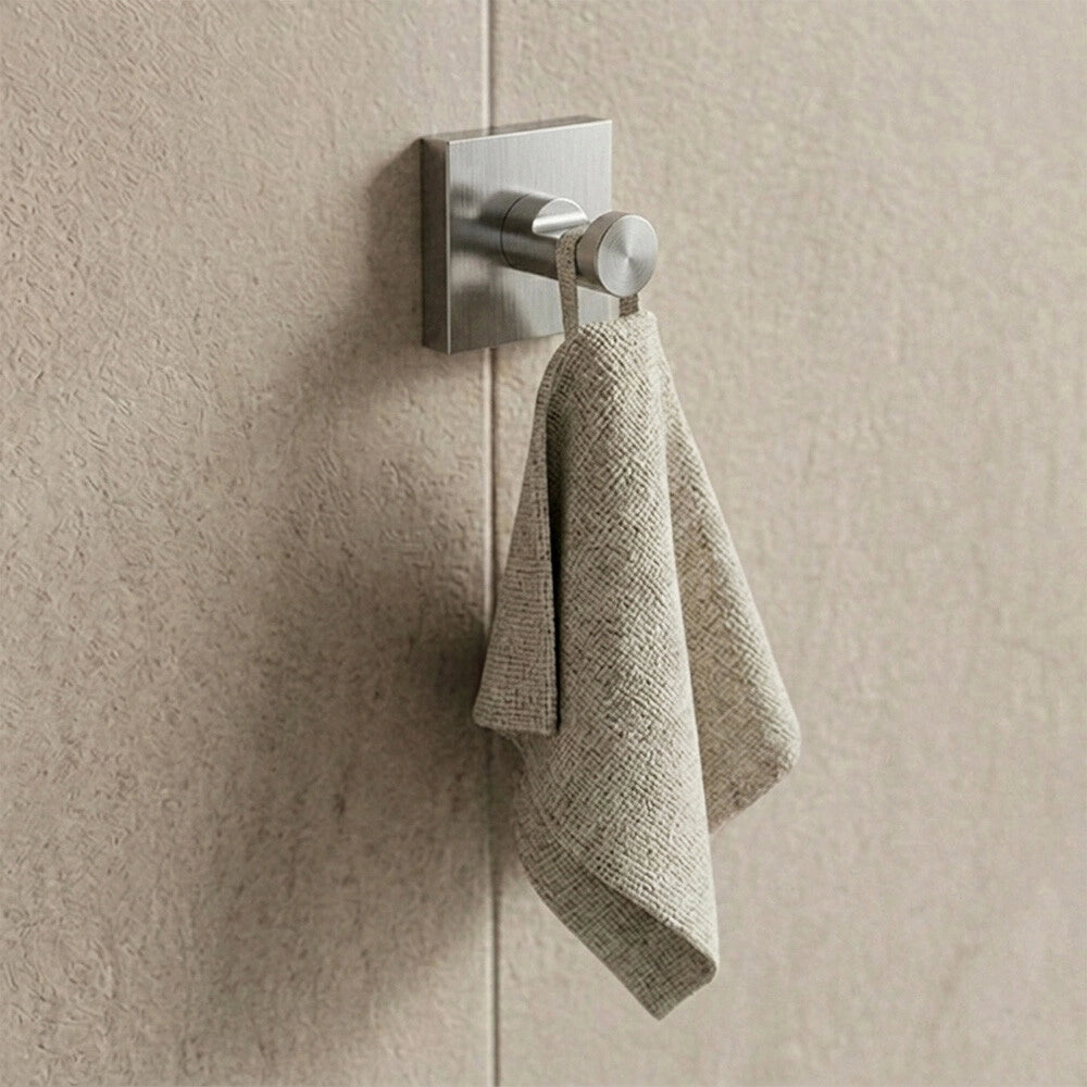 Set 2 appendiabiti da muro in acciaio inox spazzolato Sidera