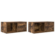 Mobili TV 2 pz | Armadietto TV | Mobile Porta TV Rovere Fumo 60x31x25,5 cm Legno Multistrato