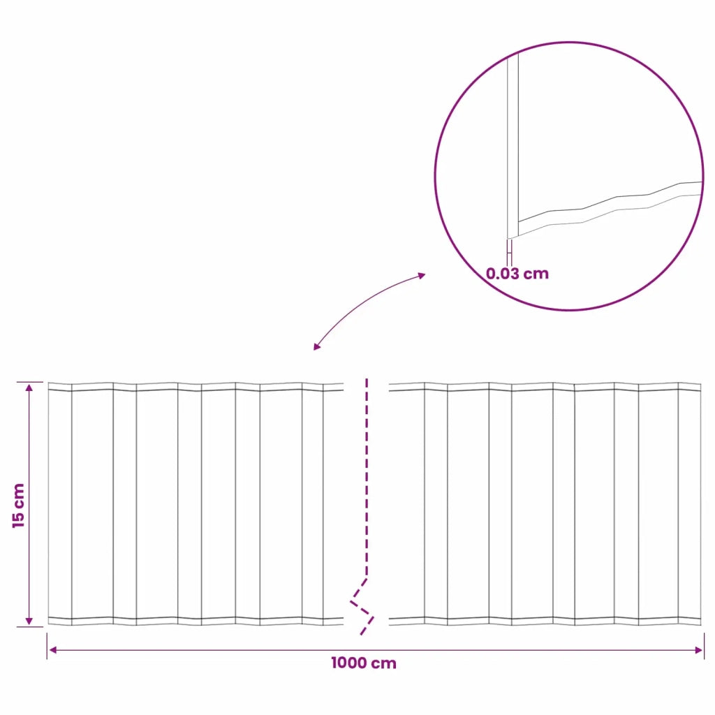 Bordura per Prato 10 m x 15 cm Acciaio zincato Argento 42030199