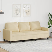 Divano a 3 Posti Crema 180 cm in Tessutocod mxl 83486