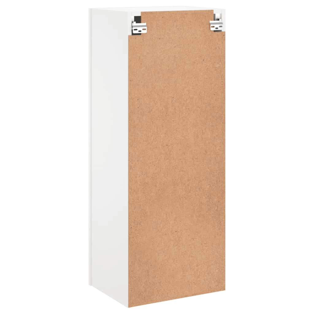 Mobile TV multimediale mensola TV credenza TV montaggio a parete adatto per sala da pranzo soggiorno camera da letto 40,5 x 30 x 102 cm legno ingegnerizzato bianco 02_0027777