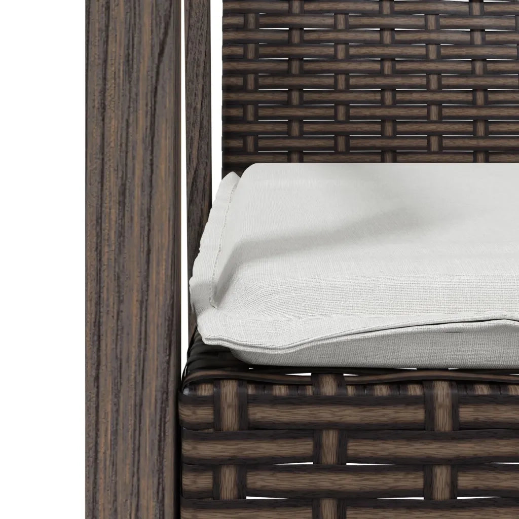 Set Pranzo da Giardino 5pz con Cuscini in Polyrattan e Acciaio 3186973