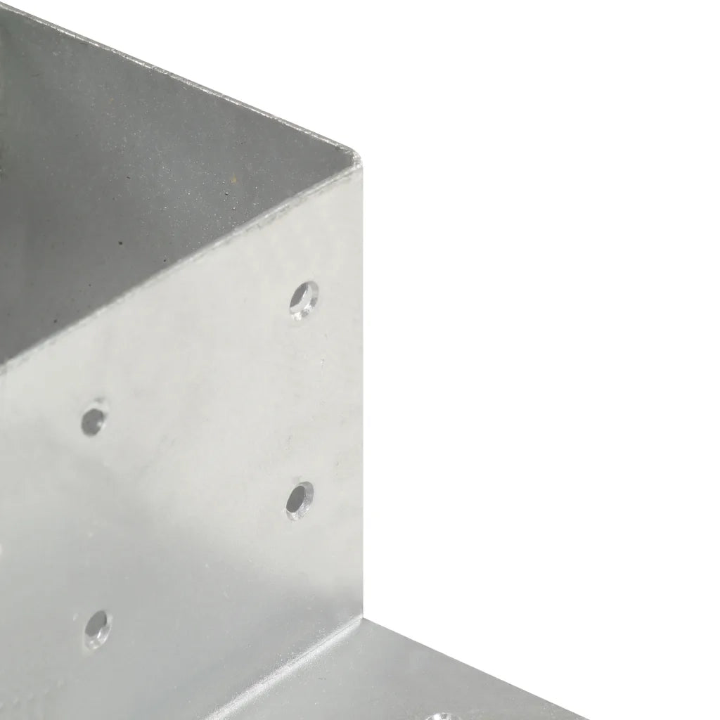 Connettori per Pali a Forma di L 4 pz Metallo Zincato 81x81 mm cod mxl 56354