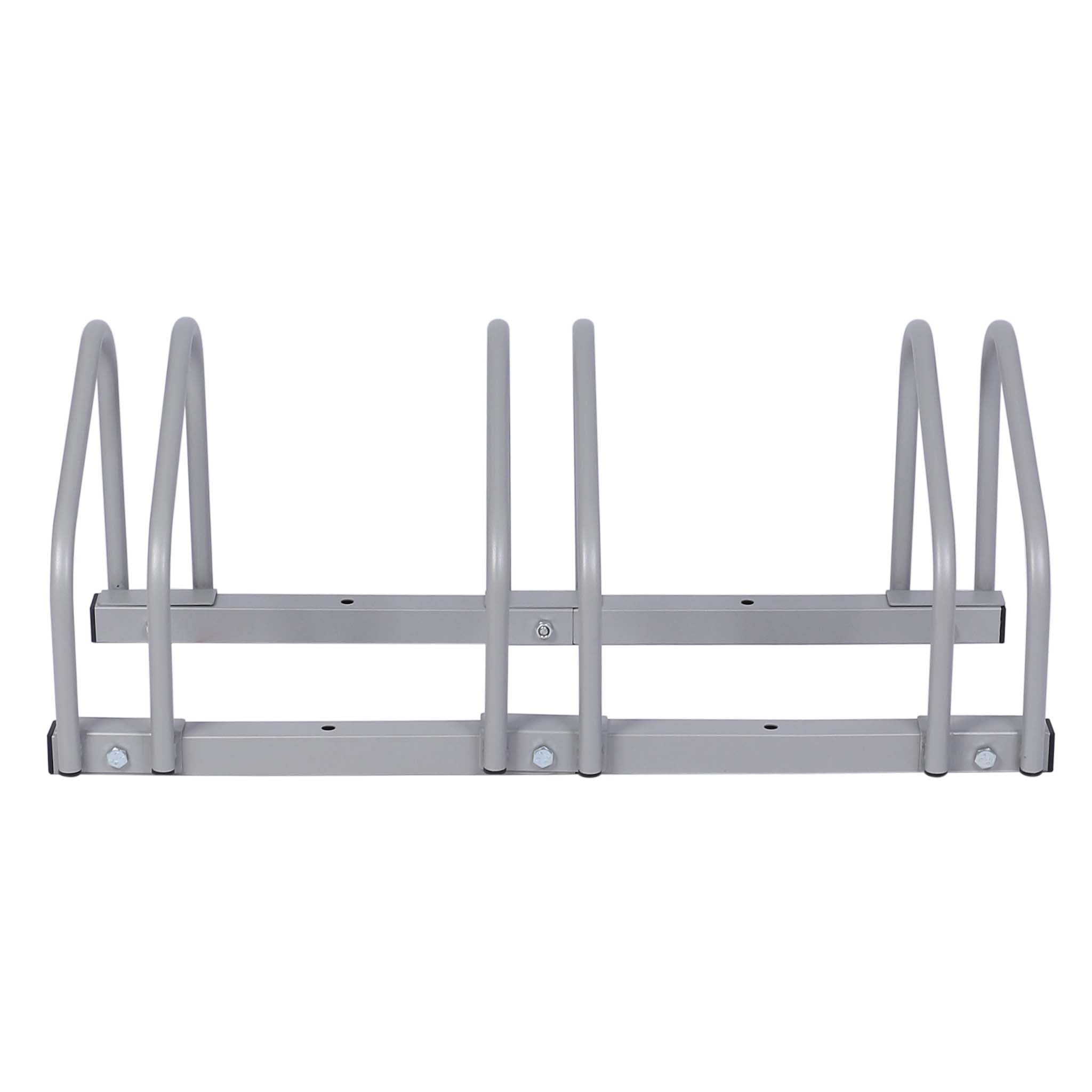 Rastrelliera per 3 biciclette 70x33x27 cm acciaio zincato Porta bici