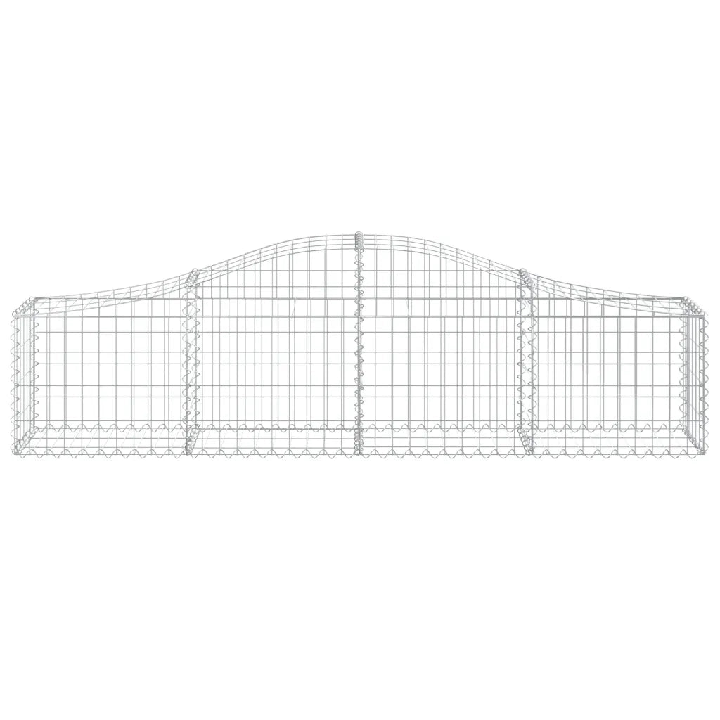 Cesti Gabbioni ad Arco 5 pz 200x30x40/60 cm Ferro Zincato 3145370