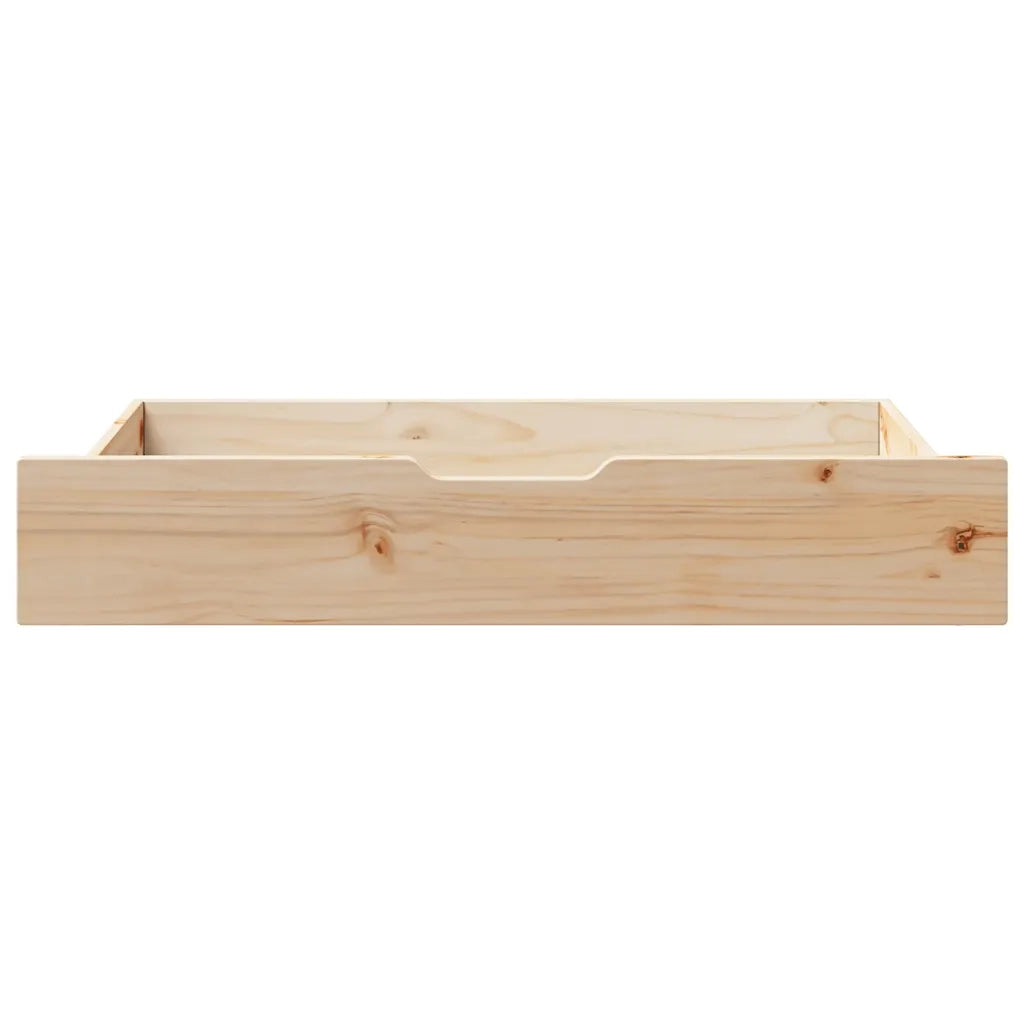 Cassettoni da Letto con Ruote 2 pz 95x55x17 cm in Legno di Pino