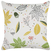 Cuscino in velluto bianco crema giallo verde 45 x 45 cm stile boho soggiorno camera da letto