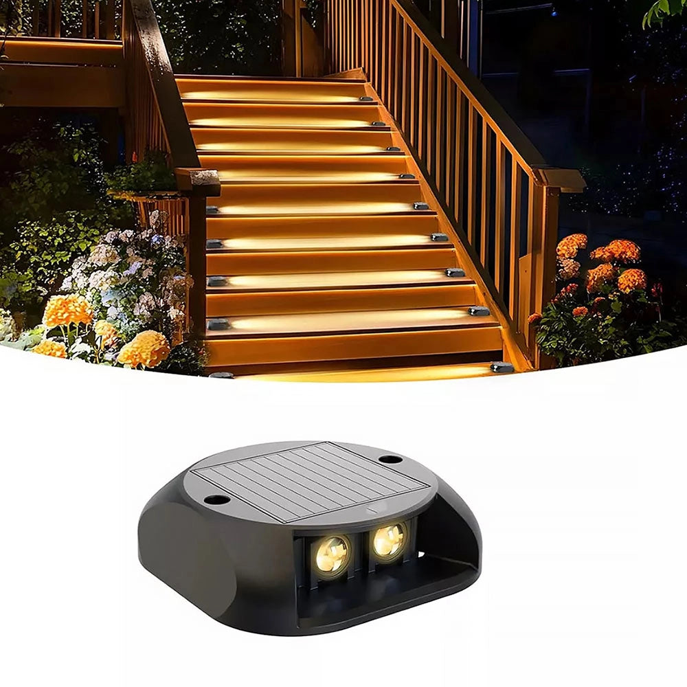 Faretto Segnapasso Solare LED 3000K, IP54, Autonomia 10h, Facile Installazione, Ideale per Giardino, Aiuole, Vialetti e Scale, Luce Accogliente e Sicura