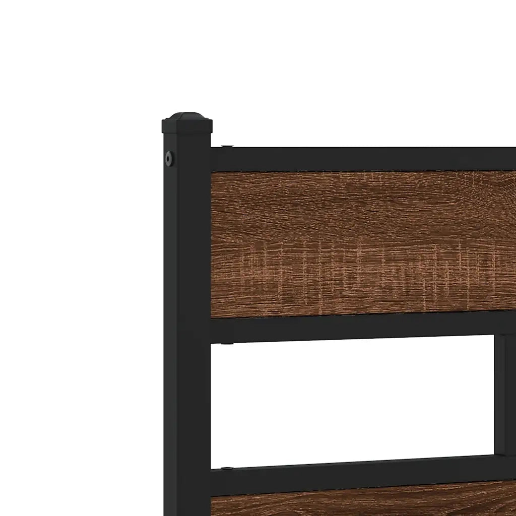 vidaXL Giroletto senza Materasso Rovere Marrone 140x190 cm Truciolato