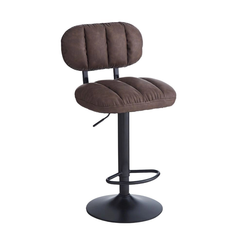 Sgabello bar ecopelle marrone Tati – Stile e comfort in un design contemporaneo
