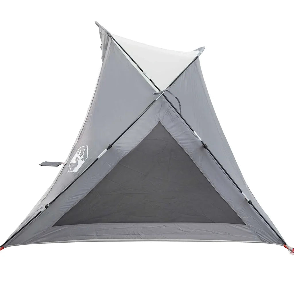 vidaXL Tenda da Spiaggia 2 Persone Grigia Impermeabile