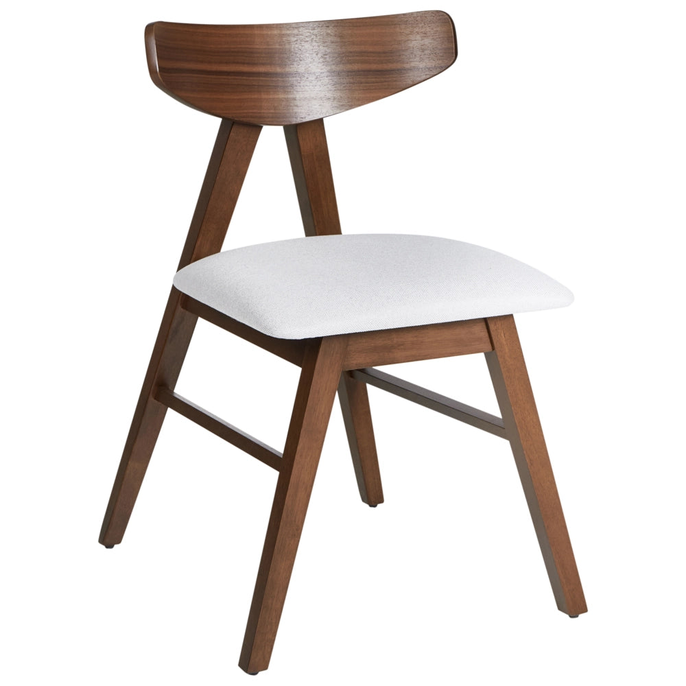 Set di 2 sedie da pranzo marrone scuro e grigio chiaro in gomma poliestere con struttura in legno e seduta imbottita Sala da pranzo Cucina