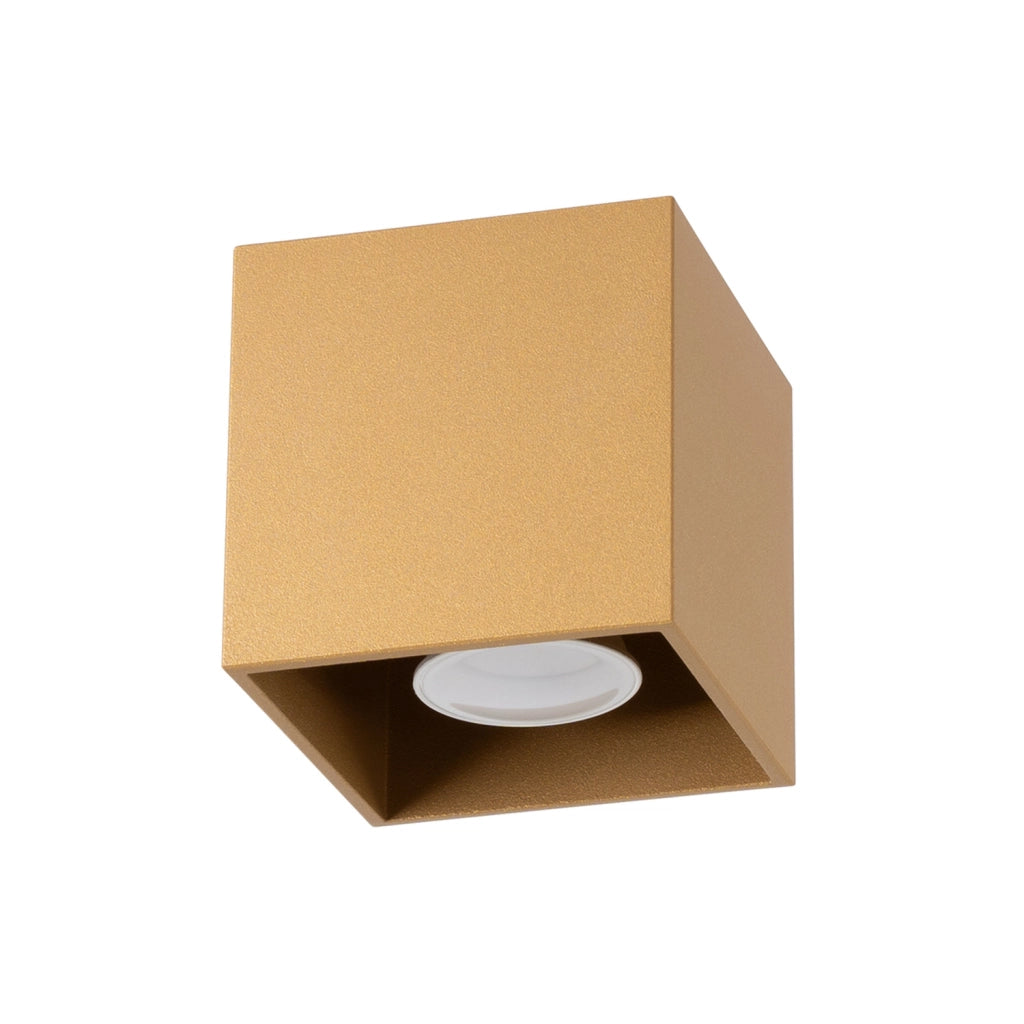 Faretto soffitto quadrato oro 10cm GU10 10W TETRIS