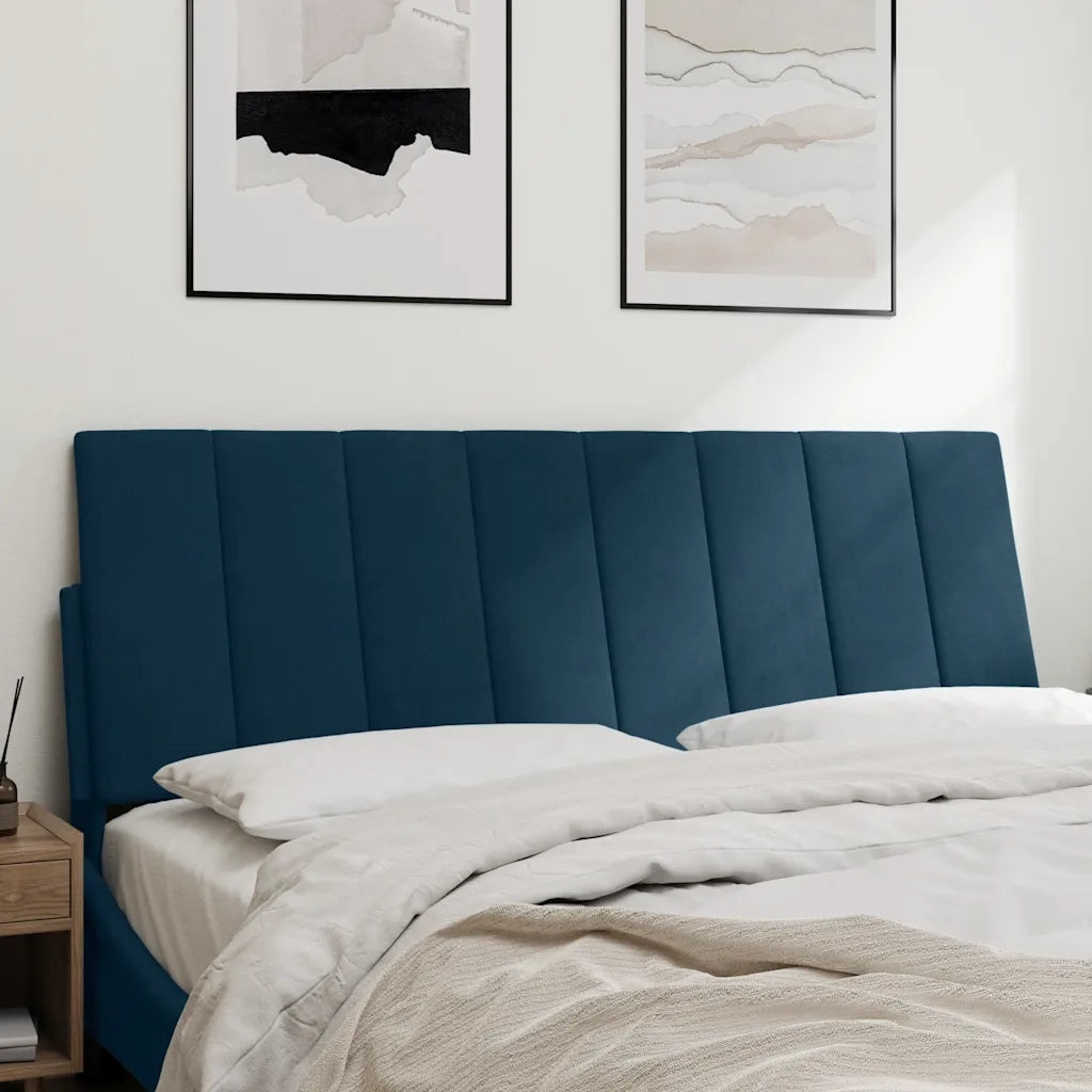 Cuscino Testiera Hanko Blu 120 cm in Velluto CFW5039912