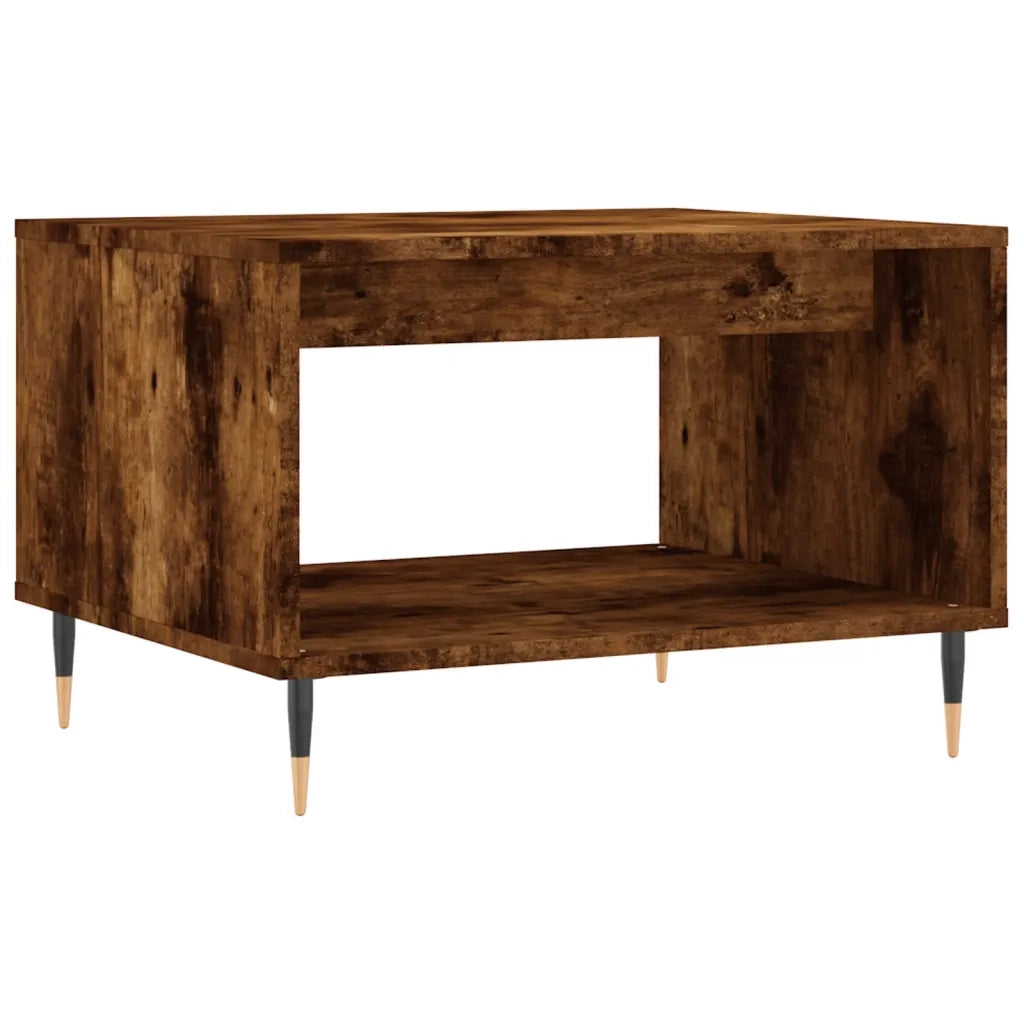 Tavolino da Salotto Rovere Fumo 60x50x40 cm Legno Multistrato 829249