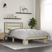 Giroletto Rovere Sonoma 75x190cm in Legno Multistrato e Metallocod mxl 92645