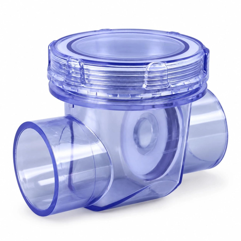 Valvola di non ritorno in PVC trasparente da 50 mm per tubi di scarico