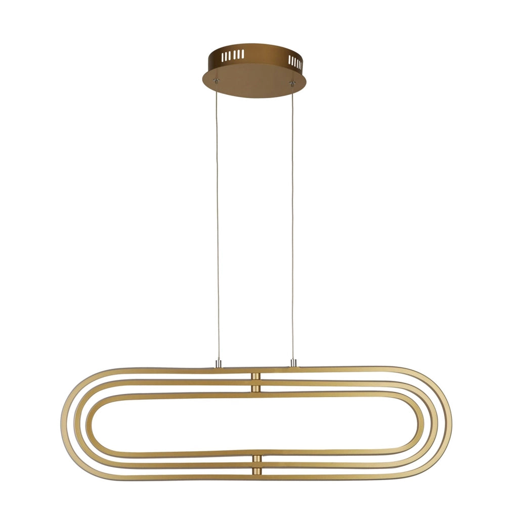 Lampadario Moderno Clip Acciaio Oro Bianco Led 52,51W 3000 - 4500 - 6500K