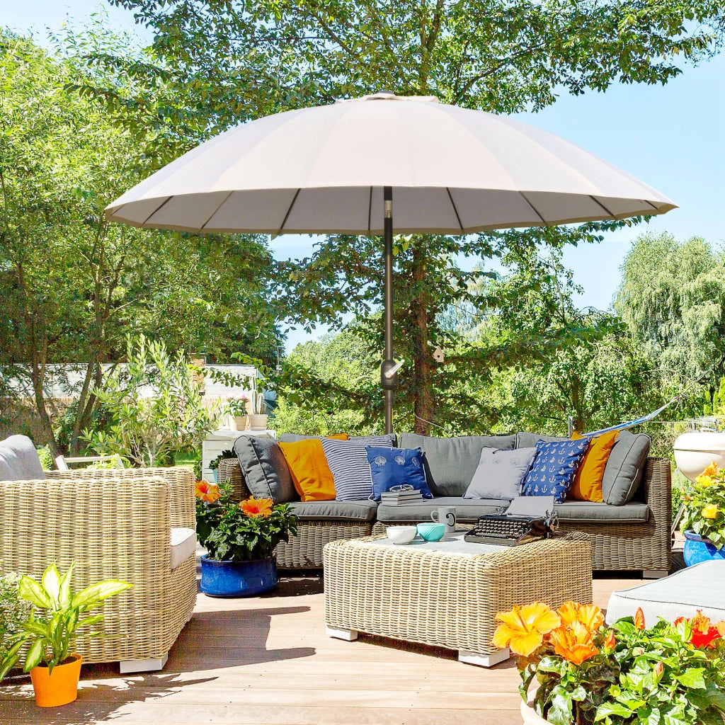 Ombrellone da Giardino e Terrazza ¨C Zephmum ¨C Crema 2.5x2.5m