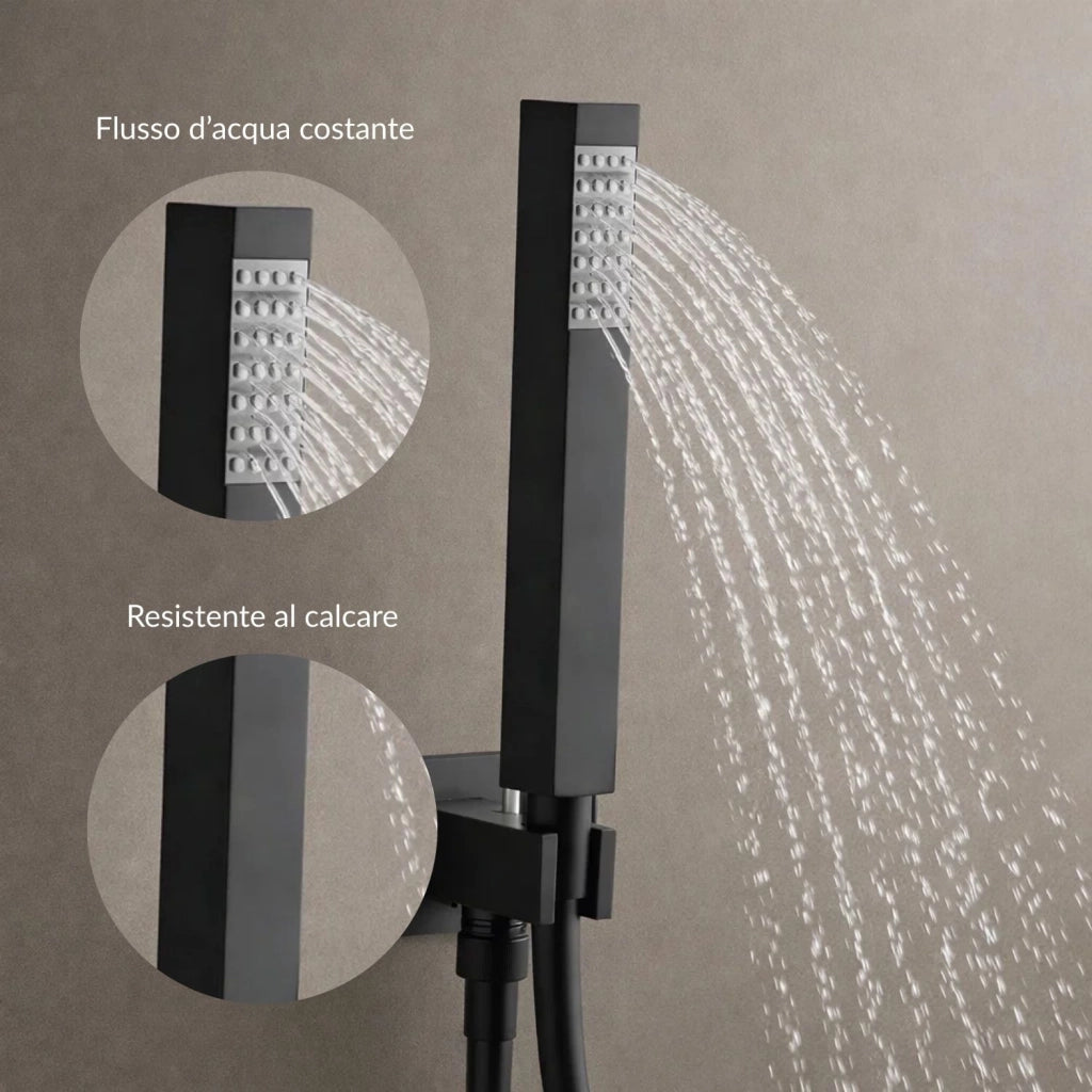 Kit presa acqua nero opaco con doccetta e flessibile da 150 cm *** confezione 1