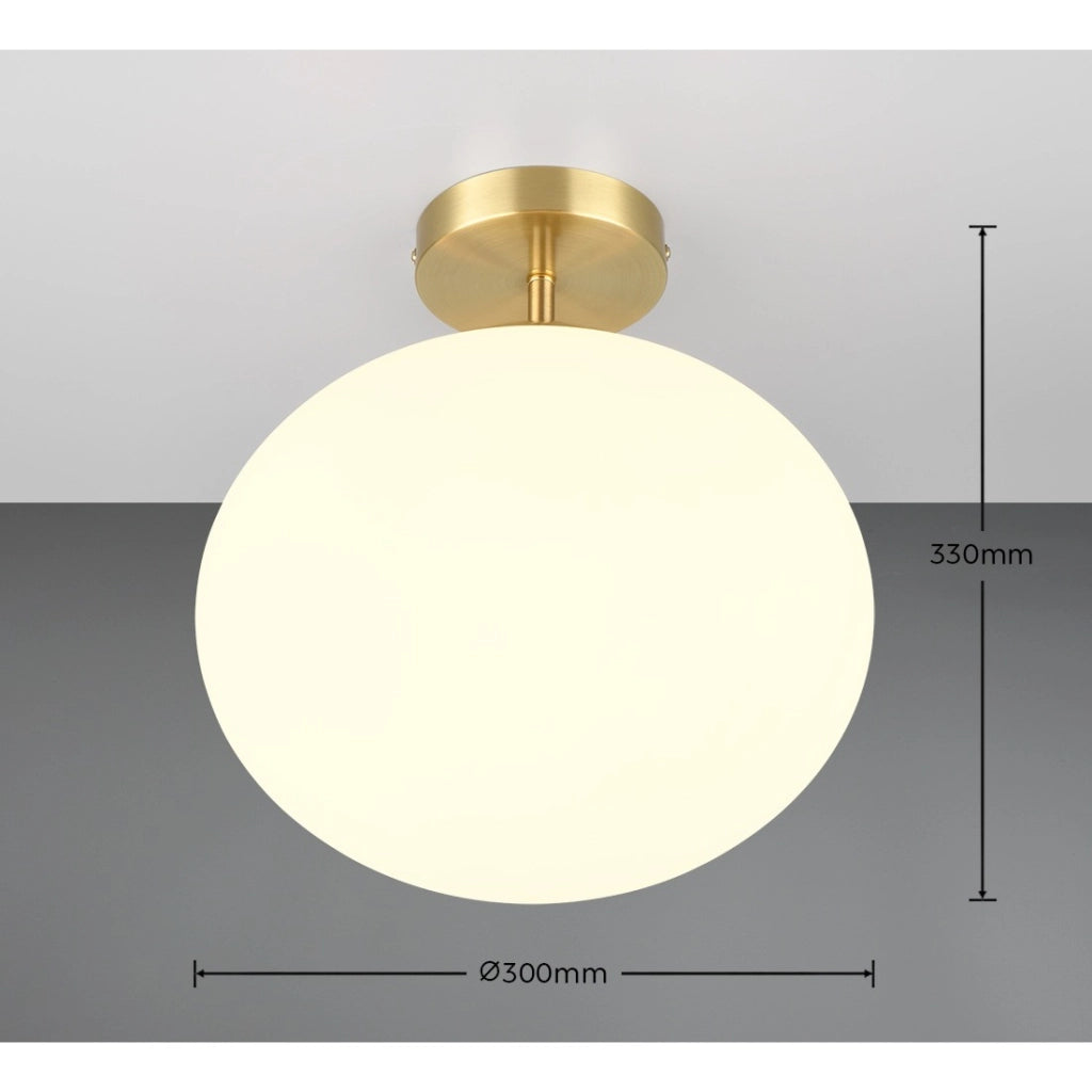 PLAFONIERA E27 FOMENTO D.30CM OTTONE SATINATO