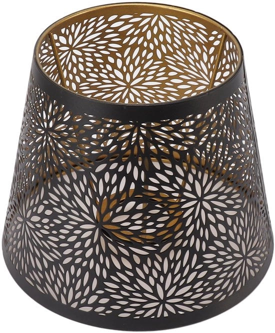 Lampenkap in stile moderne con disegno unico alberi di bosco - Nero e Oro - Adatto per lampada da tavolo e lampada da parete - Lampenkap in acciaio