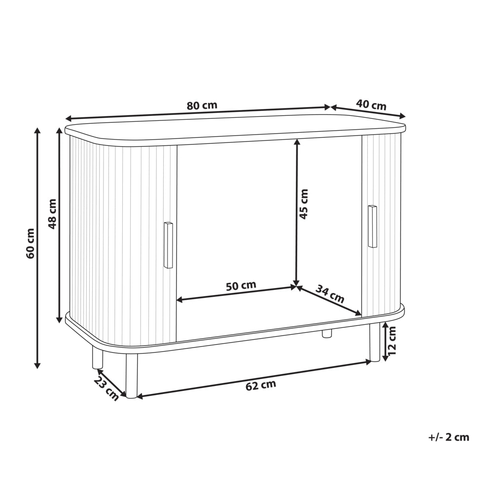Credenza retrò ad ante scorrevoli MDF Gambe in metallo Legno chiaro camera da letto soggiorno