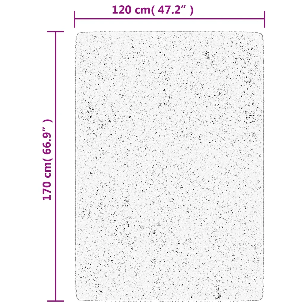 Tappeto Shaggy PAMPLONA a Pelo Lungo Moderno Crema 120x170 cm 375234