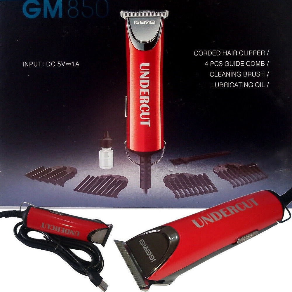 Trade Shop - Tagliacapelli Rasoio Regola Barba Taglia Capelli Ricaricabile Viaggio Usb Gm-850 -