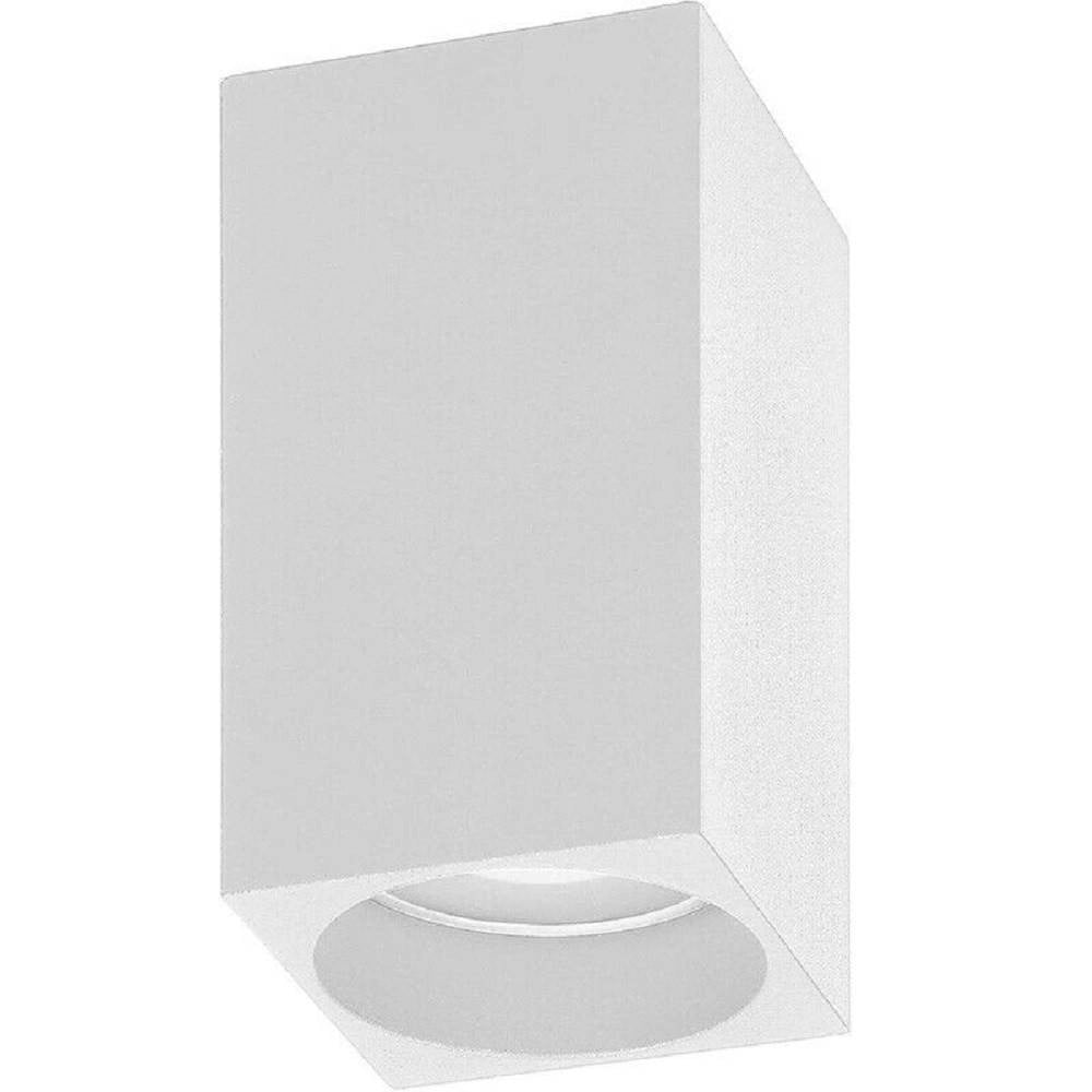 Trade Shop - Applique Soffitto Portafaretto In Gesso A Cubo Verniciabile Attacco Gu10 Gs-c14 -