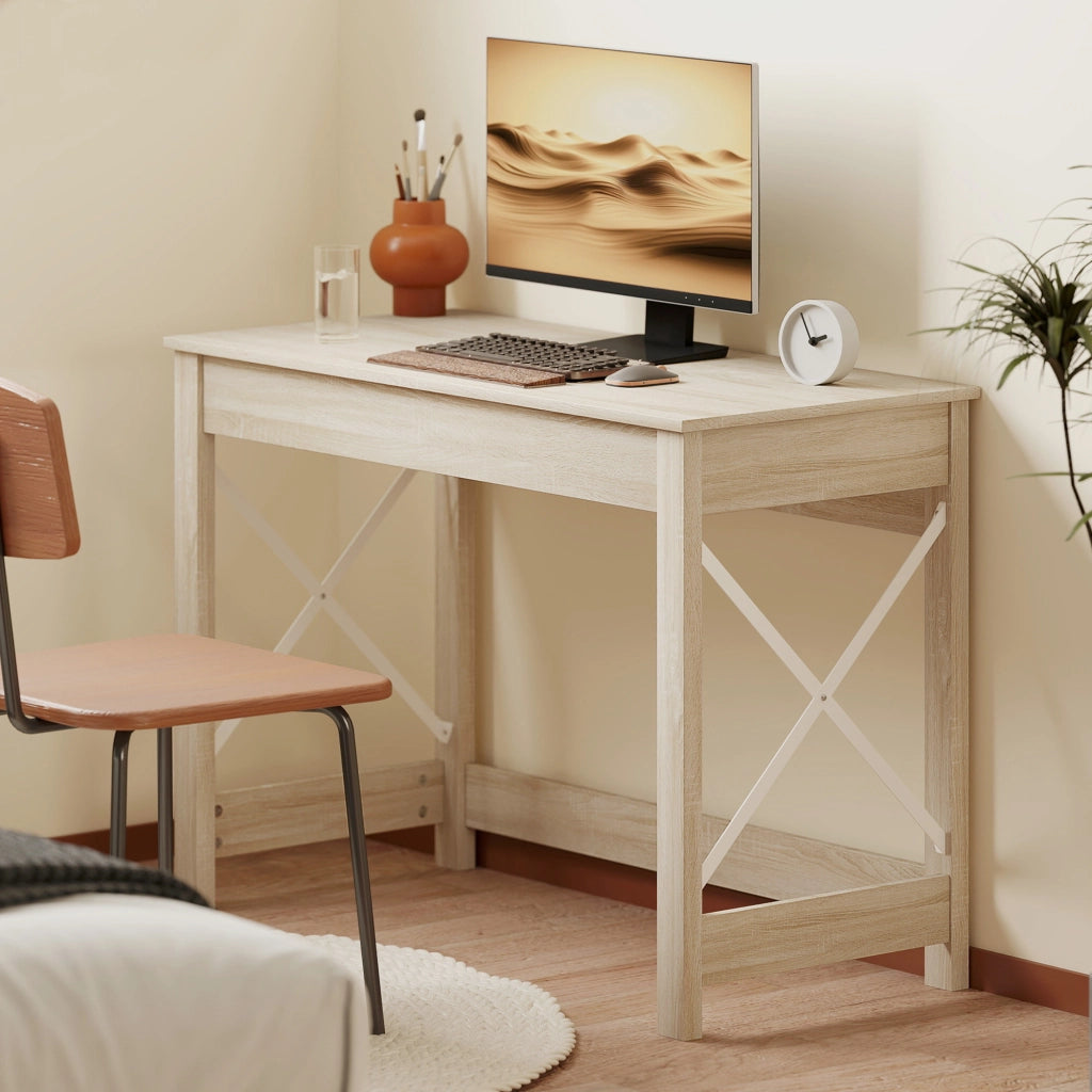 Scrivania Moderna ¨C Zephmum ¨C Legno Rovere 105x50x76 cm