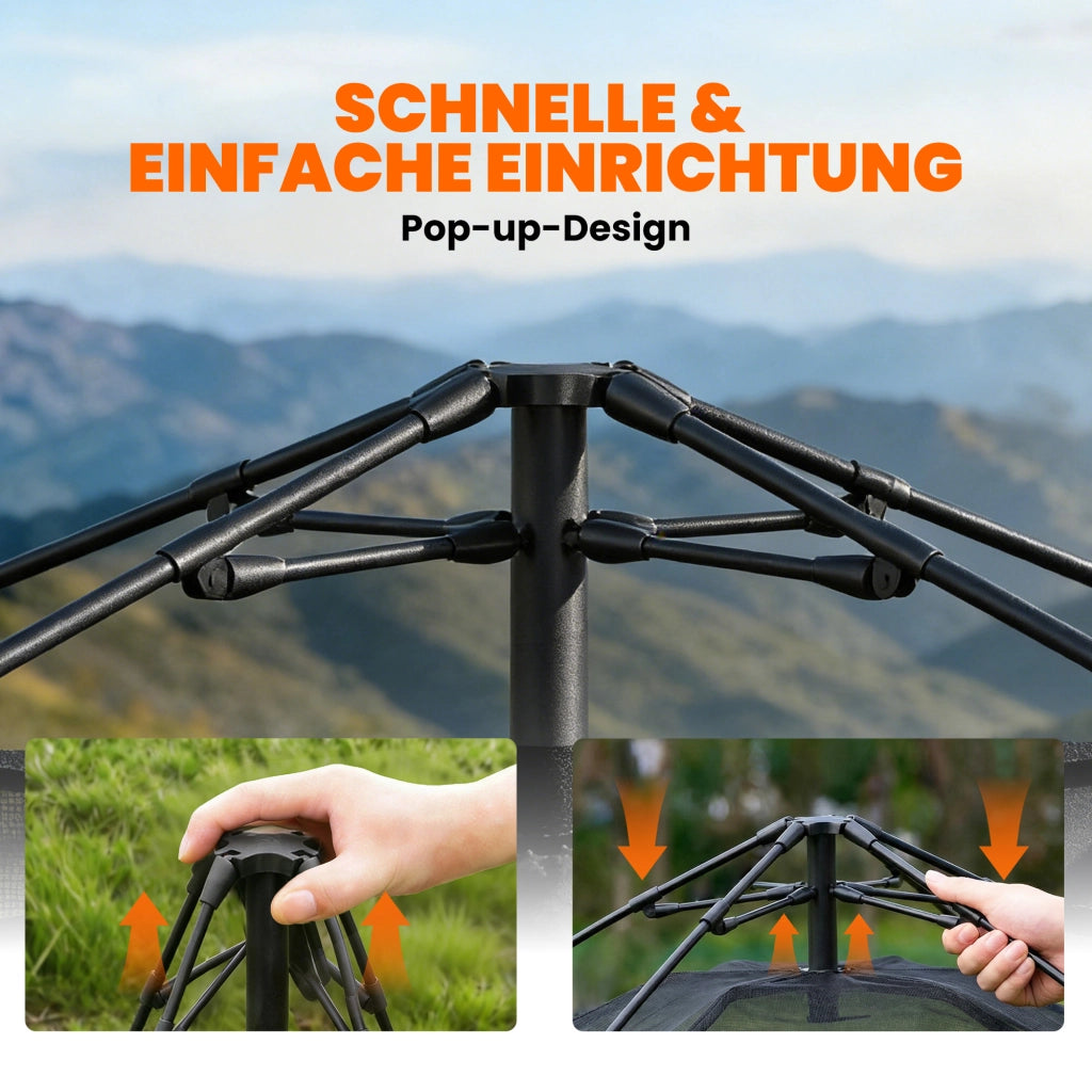 Tenda a cupola per 2-3 persone ¨C zephmum ¨C khaki 240x240x160 cm