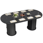 Tavolo allungabile con vano contenitore - per sala da pranzo - in MDF - nero