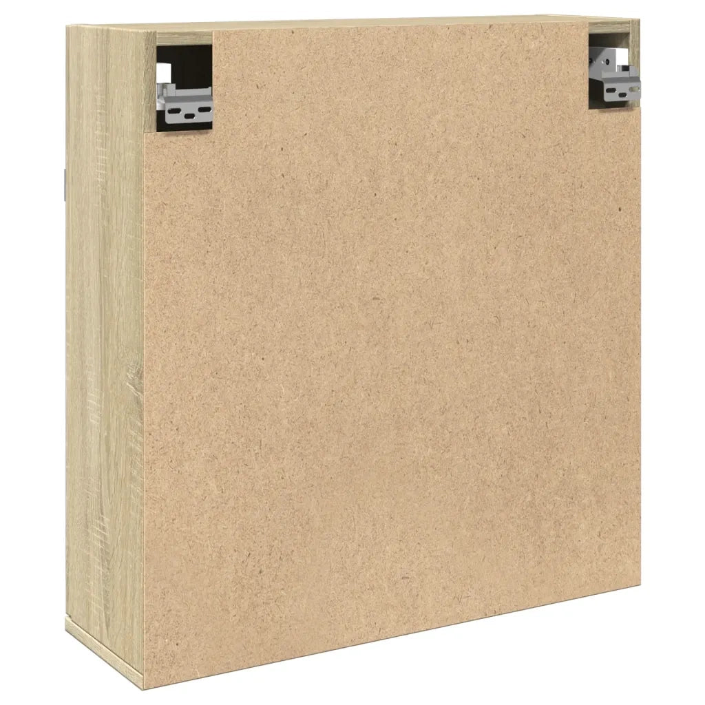 vidaXL Mobile Bagno con Specchio Rovere Sonoma 64,5x20x66,5 Truciolato