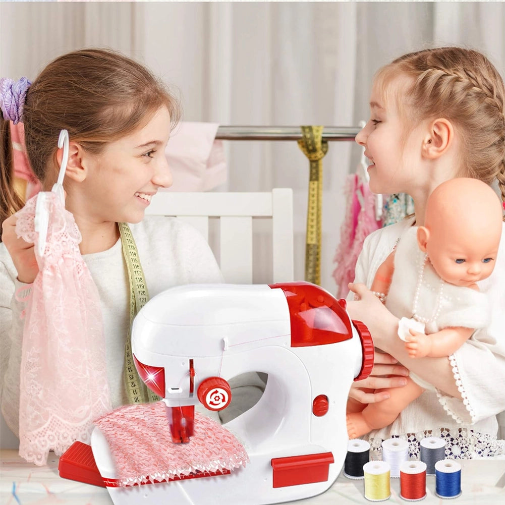 Macchina da Cucire Giocattolo per Bambini con Filo e Accessori Idea Regalo