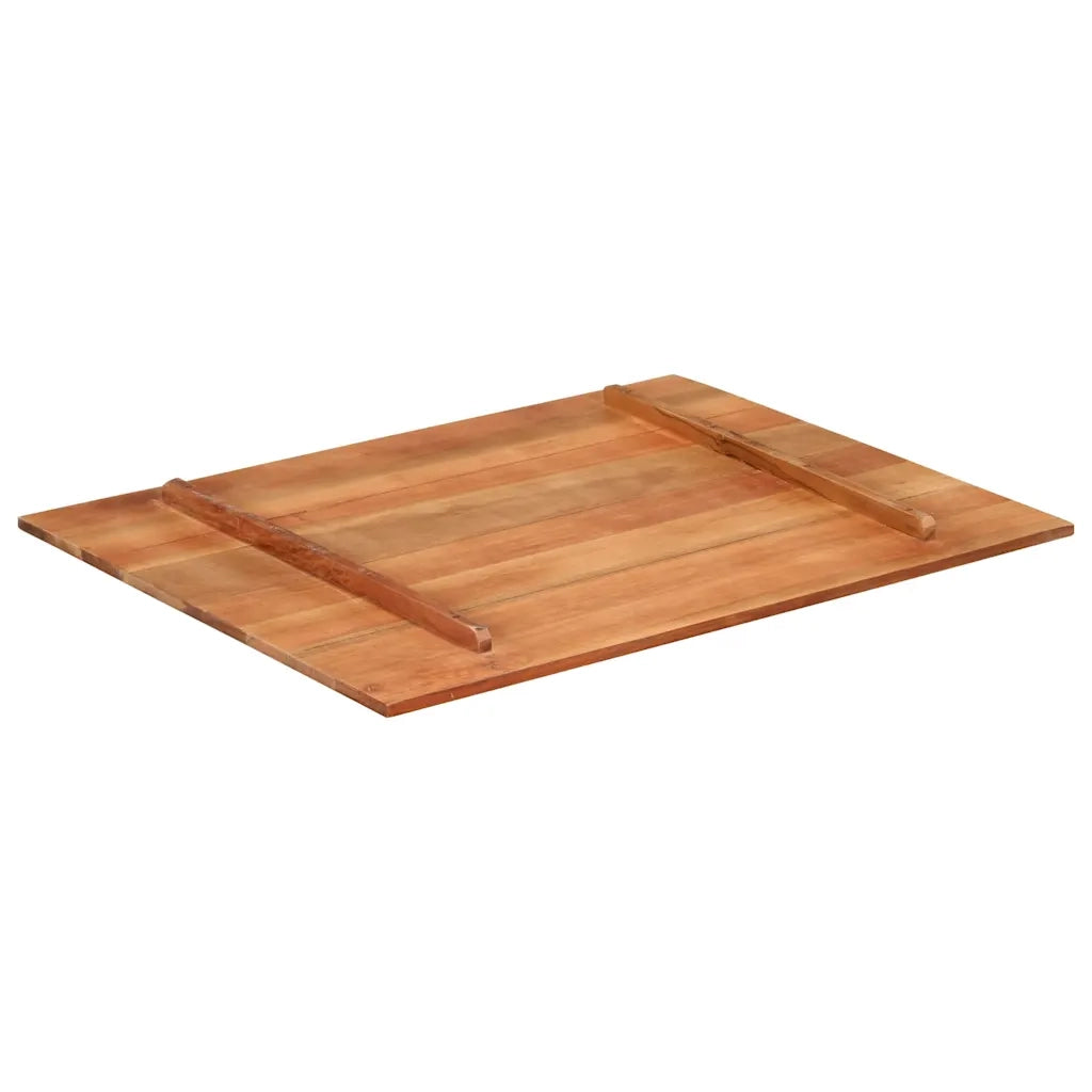 Piano Tavolo in Legno Massello di Acacia 15-16 mm 70x90 cm 285986