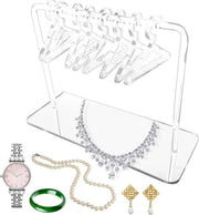 Orelogio Display con 8 ganci per abbigliamento - Display acrilico per orecchini per esposizione personale - Dettaglio per negozi di articoli da regalo.