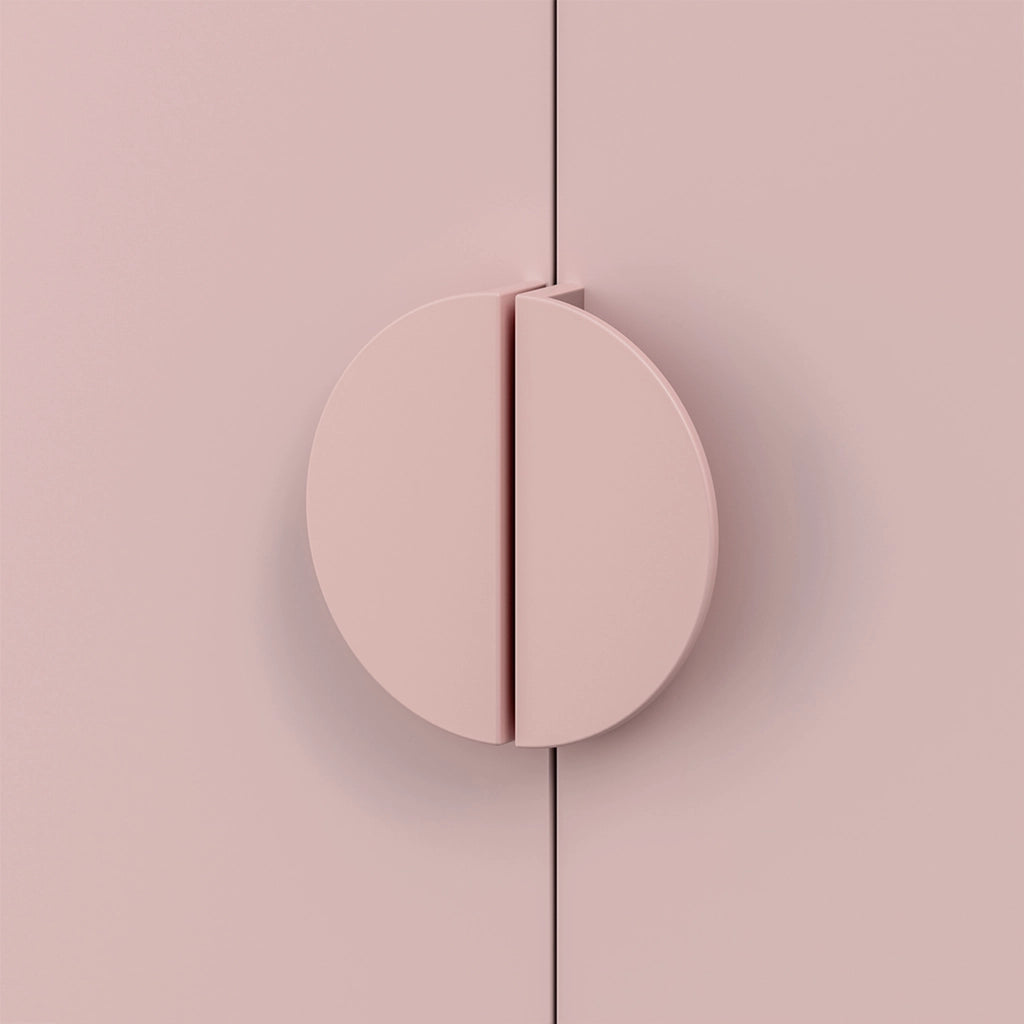 Armadio per Cameretta Sandnes a 2 Ante 123 x 60 x 40 cm - Bianco/Rosa [en.casa]