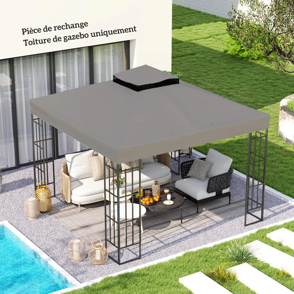 Tenda da giardino ¨C zephmum ¨C 3x3 m grigio UPF30+