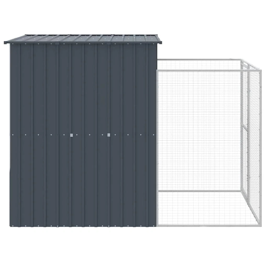 Cuccia per cani con recinto 165 x 251 x 181 cm antracite 02_0043472