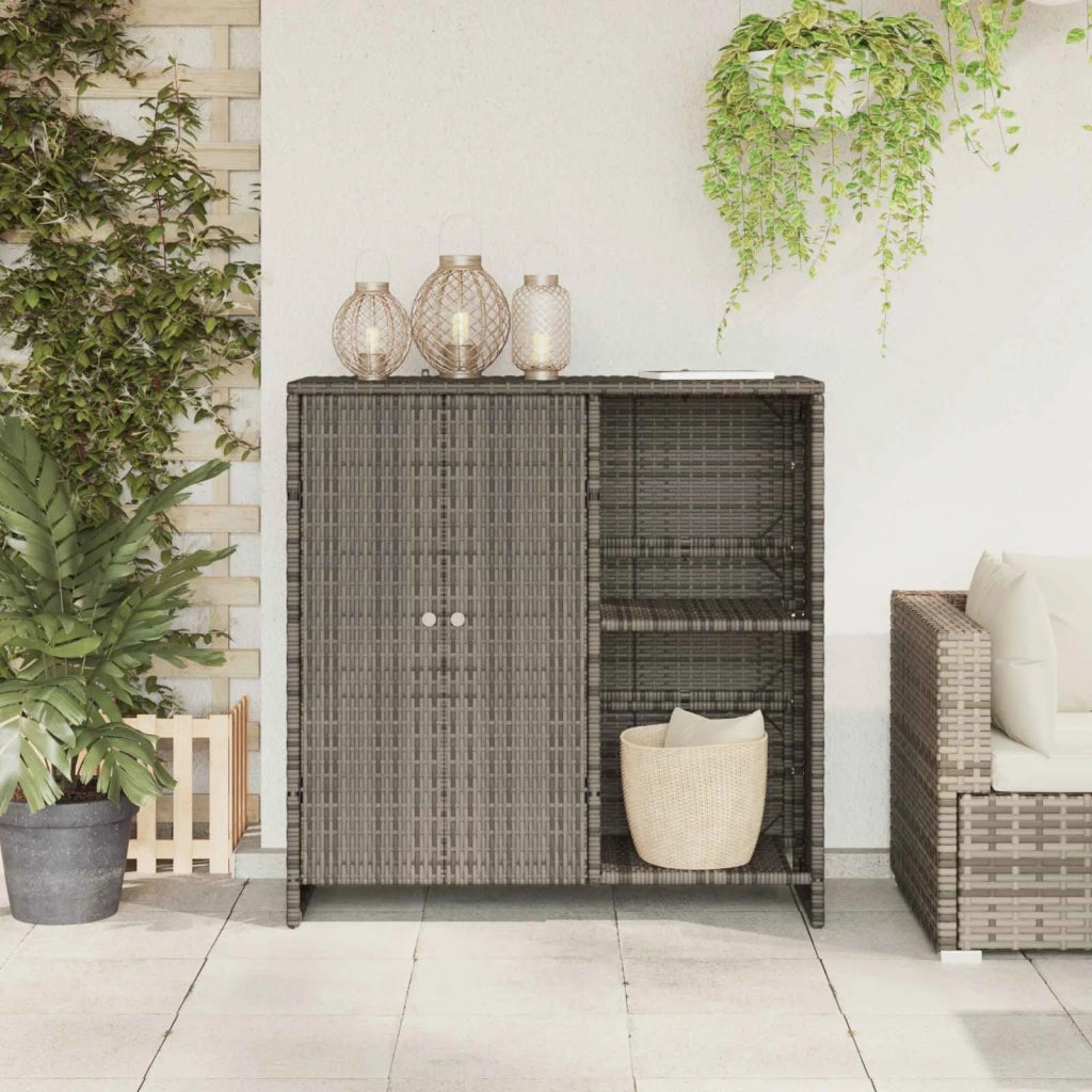 Armadio con lo scaffale Grigio 100 x 36 x 102 cm Rattan CFW3070772
