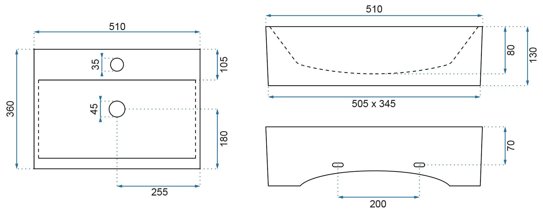 Lavabo Da Appoggio / Murale Rea Bonita