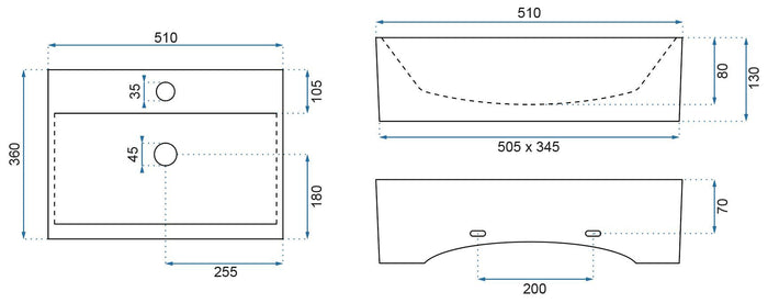 Lavabo Da Appoggio / Murale Rea Bonita